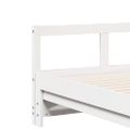 vidaXL Vysúvacia denná posteľ s matracmi, biela 80x200 cm, borovica