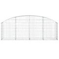 vidaXL Oblúkový gabionový kôš 200x30x60/80 cm pozinkované železo