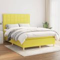 vidaXL Boxspring posteľ s matracom zelená 140x190 cm látka