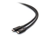 USB C to USB C - 40Gbps - M/M - Kábel Thunderbolt - USB-C (M) do USB-C (M) - USB 3.2 / DisplayPort 2.1 / Thunderbolt 4 - 30 V - 1.83 m - USB napájanie (100W), podpora 8K60Hz, podpora 4K60Hz (4096 x 2160), podpora Ethernet - čierna