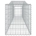 vidaXL Oblúkový gabionový kôš 8 ks 400x50x60/80 cm pozinkované železo