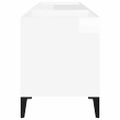 vidaXL Skrinka na platne lesklá biela 121x38x48 cm kompozitné drevo