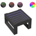 vidaXL Konferenčný stolík s nekonečnými LED čierny 50x53x30 cm