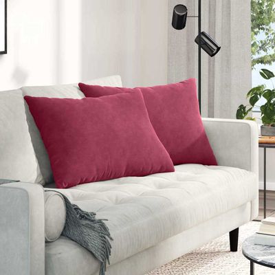 vidaXL Vankúše na pohovku 2 pcs Víno červené 70 x 50 cm