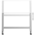 vidaXL Rámy na pracovné stoly 2 ks kovové 85x(69x95,5) cm sivé