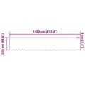 vidaXL Čipková záclona Biela 220 x 1200 cm Polyester