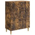 vidaXL Servírovacia skriňa Dymový dub 66 x 34,5 x 90 cm