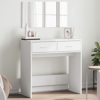vidaXL Toaletný stolík so zrkadlom biely 80x39x80 cm
