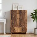 vidaXL Servírovacia skriňa Staré drevo 66 x 34,5 x 95 cm