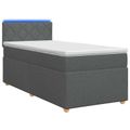 vidaXL Posteľ boxspring s matracom Tmavosivá 90 x 200 cm Látka