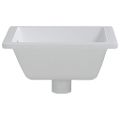 vidaXL Kúpeľňové umývadlo biele 39x30x18,5 cm obdĺžnikové keramické