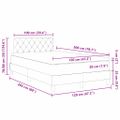 vidaXL Posteľ s pružinovým rámom s matracmi Čierna 120 x 200 cm Zamat