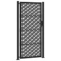vidaXL Záhradná brána čierna 100x200 cm oceľový krížový dizajn