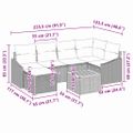 vidaXL Súprava záhradných pohoviek 8 ks Sivá polyratan