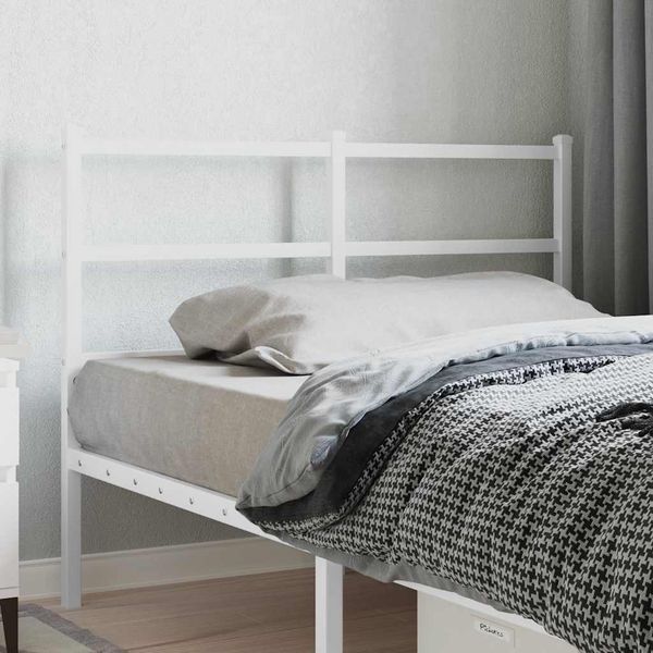 vidaXL Kovové náhradné čelo postele biele 120 cm