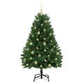 vidaXL Umelý Sklápací Vianočný Stromček Zelená 150 cm PVC a oceľ