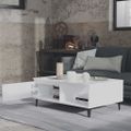 vidaXL Konferenčný stolík biely 90x60x35 cm drevotrieska