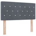 vidaXL Posteľ boxspring s matracom Tmavosivá 120 x 200 cm Zamat