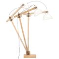 vidaXL Stojanová lampa biela masívne mangovníkové drevo E27