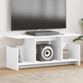 vidaXL TV stolík 102 x 35 x 45 cm Biela Kompozitné drevo