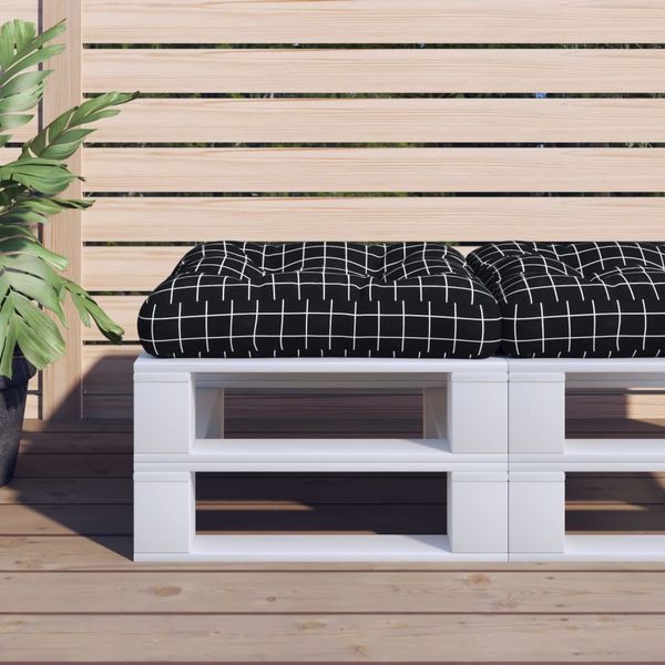 vidaXL Poduška na paletovú pohovku čierna kocková 58x58x10 cm látka