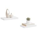 vidaXL Plávajúce nástenné police 2 ks, biele 40x23,5x3,8 cm, MDF