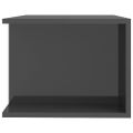 vidaXL TV skrinka s LED svetlami lesklá sivá 90x39x30 cm