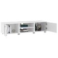 vidaXL TV stolík biely 140x40x35 cm spracované drevo