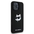 Puzdro Karl Lagerfeld pre iPhone 16 Pro Max 6,9" KLHMP16XSCHPPLK čierne tvrdé puzdro Silikónová potlač Choupette Head Print MagSafe