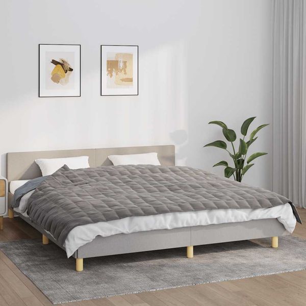 vidaXL Záťažová prikrývka šedá 155x220 cm 11 kg látka