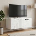 vidaXL Nástenná TV skrinka Biela s vysokým leskom 78,5 x 41 x 30 cm