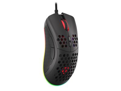 Genesis herná optická myš KRYPTON 555/RGB/8000 DPI/Herná/Optická/8 000 DPI/Drôtová USB/Čierna