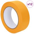 vidaXL Pásky na maliarske maskovanie 12 ks Žltá 38mm x 50m Papier