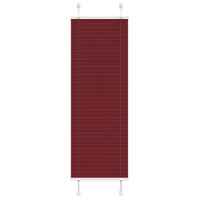 vidaXL Plisovaná roleta bordová červená 45x100 cm šírka látky 44,4 cm polyester