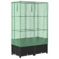 vidaXL Záhon s krytom na skleník ratanový vzhľad 80x40x138 cm