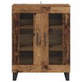 vidaXL Servírovacia skriňa Staré drevo 69,5 x 34 x 90 cm