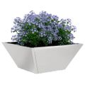 vidaXL Záhradný kvetináč 5 ks Strieborná 35 x 35 x 15 cm