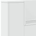 vidaXL Skrinka na čelo postele s LED biela 220x16,5x103,5 cm