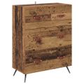 vidaXL Vysoký kabinet so policou 2 ks Staré drevo 69,5 x 34 x 180 cm