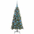 vidaXL Umelý vianočný stromček Zelená 120 cm PVC, plast a oceľ