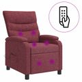vidaXL Masážne relaxačné kreslo Víno červené Látka