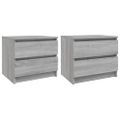 vidaXL Nočné stolíky 2ks sivý dub sonoma 50x39x43,5cm spracované drevo
