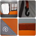 vidaXL Tunelový stan 275 x 240 x 200 cm Šedá a oranžová