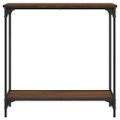 vidaXL Konzolový stolík hnedý dub 75x30,5x75 cm kompozitné drevo