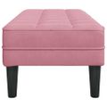 vidaXL lavička s vankúšom Ružová 113 x 57 x 39 cm Zamat