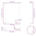 vidaXL Nohy k jedálenskému stolu v tvare U, 2 ks, prírodná oceľ, 60 x (72-73) cm, oceľ