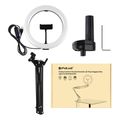 Stolný ramenný stojan Puluz s 26cm LED Vlogging Ring PKT3090B