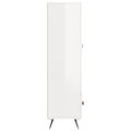 vidaXL Vysoká skrinka lesklá biela 69,5x31x115 cm kompozitné drevo