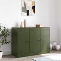 vidaXL Komoda olivovozelená 99x39x73 cm oceľ