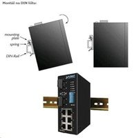 Planet switch ISW-621, průmysl.verze 4x10/100+2x100BaseFX (SC) MM 2km, DIN, IP30, -10 až 60°C, 12-48V
